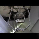 Silver G Initial Zircon Bracelet Women Jewelry Crystal Chain Bracelet