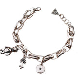 Mewanry Silver Bear Key Pendant Bracelet for Women