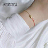 Red Rope Bracelet for Women Girl Stainless Steel 18k Plated Jewelry