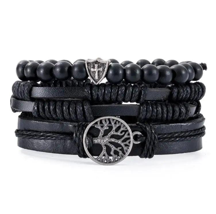Vintage Multi-layer Leather Bracelet Boho Style Party Gift