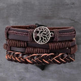 Vintage Multi-layer Leather Bracelet Boho Style Party Gift