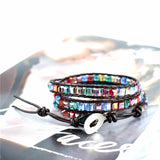 Rainbow Crystal Beads Weaving Friendship Bracelet Boho Wrap Bracelet