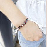 Rainbow Crystal Beads Weaving Friendship Bracelet Boho Wrap Bracelet