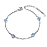 Vintage Eyes Charm Bracelet Titanium Stainless Steel Chain Link B22037