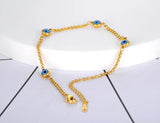 Vintage Eyes Charm Bracelet Titanium Stainless Steel Chain Link B22037