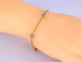 Vintage Eyes Charm Bracelet Titanium Stainless Steel Chain Link B22037