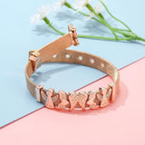 Stainless Steel Mesh Bracelet with CZ Angel Beads Bangle