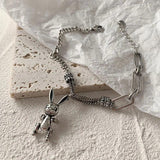 Sweet Vintage Rabbit Pendant Chain Bracelet - Girls Gift