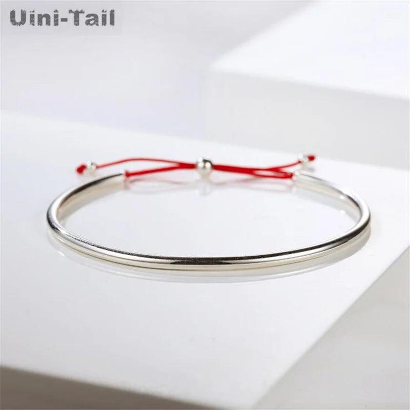 Uini-Tail 925 Tibetan Silver Red String Bow Bracelet