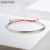 Uini-Tail 925 Tibetan Silver Red String Bow Bracelet