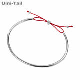 Uini-Tail 925 Tibetan Silver Red String Bow Bracelet