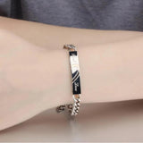 Love Couple Bracelets Stainless Steel Heart Puzzle Wedding Jewelry