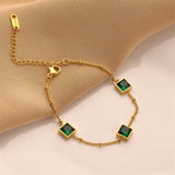 316L Stainless Steel Crystal Charms Bracelet For Women Girls