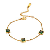 316L Stainless Steel Crystal Charms Bracelet For Women Girls