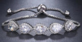 Water Drop Crystal Zircon Bracelet Elegant Wedding Gift