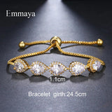 Water Drop Crystal Zircon Bracelet Elegant Wedding Gift