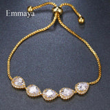 Water Drop Crystal Zircon Bracelet Elegant Wedding Gift
