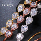 Water Drop Crystal Zircon Bracelet Elegant Wedding Gift