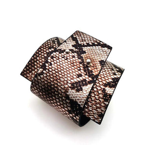 Snake Crack Wrap Leather Bracelet Women Gothic Jewelry Bangle