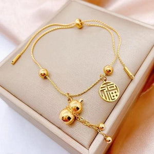Chinese Style Lucky Gourd Bracelet for Women