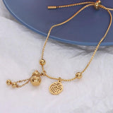 Chinese Style Lucky Gourd Bracelet for Women