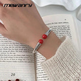 Mewanry Silver Match Couples Bracelet Hip Pop Creative Holiday Party Jewelry