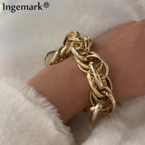 Punk Chunky Chain Bracelets for Women Men Hand Jewelry
