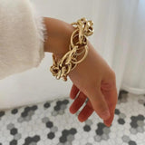 Punk Chunky Chain Bracelets for Women Men Hand Jewelry
