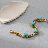 18K Plated Waterproof Stone Bracelet Jewelry