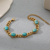 18K Plated Waterproof Stone Bracelet Jewelry
