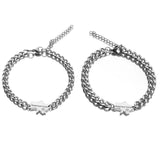 Ukraine Map Inscription Bracelet Set - Titanium Charm Pendant