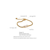 Cubic Zirconia Stainless Steel Bracelet Bangle Women Waterproof Jewelry