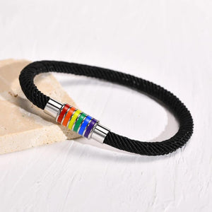 Rainbow LGBTQ Pride Stainless Steel Bracelet