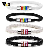 Rainbow LGBTQ Pride Stainless Steel Bracelet