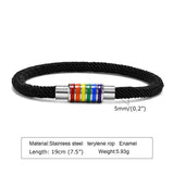 Rainbow LGBTQ Pride Stainless Steel Bracelet