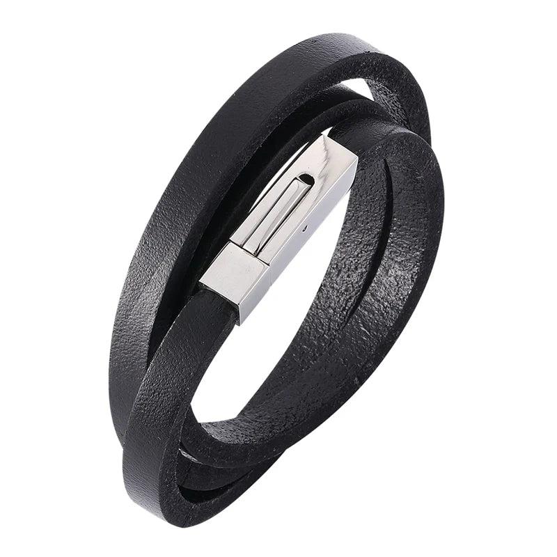 Punk Vintage Wrap Bracelets for Men and Women