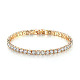 Rose Silver Bracelet with Zircon Stone for Women