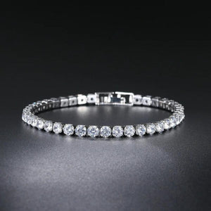 Rose Silver Bracelet with Zircon Stone for Women