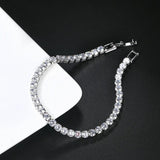 Rose Silver Bracelet with Zircon Stone for Women