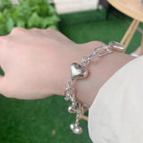 Vintage Silver U-Shape Heart Bracelets Chain LOVE Women Party Jewelry