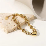 Stainless Steel Heart Pendant Bracelet Women Charm Heart-shaped Bracelet