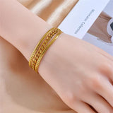 316L Stainless Steel Multi-Layer Chain Bracelet for Women Girl Bangles Non-fadin