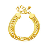 316L Stainless Steel Multi-Layer Chain Bracelet for Women Girl Bangles Non-fadin