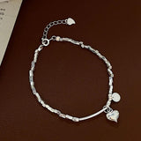 LOVE Heart Pendant Bracelet for Women Geometric Jewelry