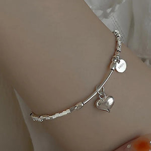 LOVE Heart Pendant Bracelet for Women Geometric Jewelry