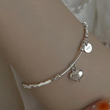 LOVE Heart Pendant Bracelet for Women Geometric Jewelry