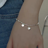 LOVE Heart Pendant Bracelet for Women Geometric Jewelry