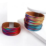 Multilayer Leather Bracelets For Women Magnetic Bangles
