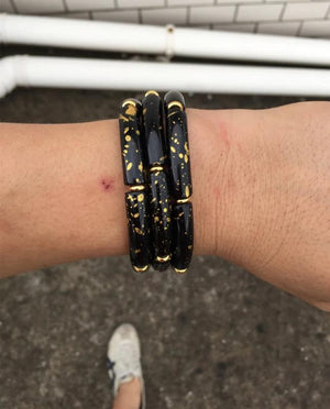 Colorful Speckled Acrylic Bamboo Bracelet for Women