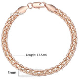585 Rose Bismark Link Chain Bracelet 17.5cm GB421